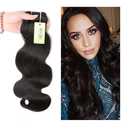 Indian Body Wave Hair 1 Bundle, Re4U Virgin Human Hair Bundles 8 inch Unprocessed No Chemical Treated Hair Weave Extensions Double Weft (Natural Color 8" 100g)