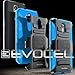 Droid Turbo 2 Case, Evocel [Generation Series] Belt Clip Holster, Kickstand, HD Screen Protector, Dual Layer for Motorola Droid Turbo 2 (XT1585/ 2015 Release), Blue (EVO-MOTXT1585-AB202)