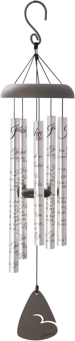Carson Home Accents Sonnet Wind Chime, 30-Inch, John 3:16