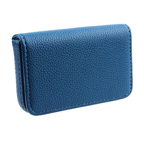 Card Holder, Kemilove Flip Style Leather Business Name Card Wallet / Holder Cards Case with Magnetic Shut (Blue) - Thumbnail 3