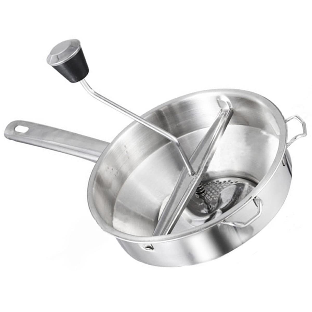 HEMOTON Stainless Steel Potato Ricer, Large Capacity Potato Squeezer, Heavy Duty Potato Masher and Ricer Kitchen Tool, Manual Masher for Potatoes, Fruits, Vegetables, Yams, Squash, Baby