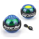 Elemart Wrist Ball Gyroscopic Hand Wrist Arm Strengthener Gyro Wrist Power Ball with LED Light for Wrist & Forearm Exerciser (Blue, 1 Pcs)