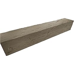 8"W x 4"H x 12'L 3-Sided (U-Beam) Hand Hewn