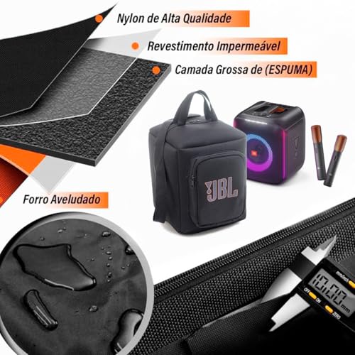 Bolsa Case Bag Compatível com Partybox Encore Acolchoada Estampa Top Exclucsive
