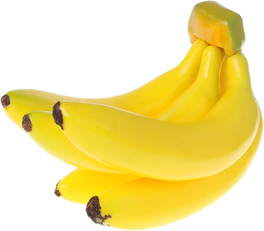 Ningyi683 Realistic Lifelike Artificial Banana Bunch Fruit Fake Display Prop Decorative Food Home Party Decor