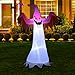 GOOSH 8 Foot Tall Halloween Inflatable Blow Up White Ghost with Hand-held Light for Inflatables Halloween Outdoor Yard Decoration (8 Foot Inflatable White, 8)