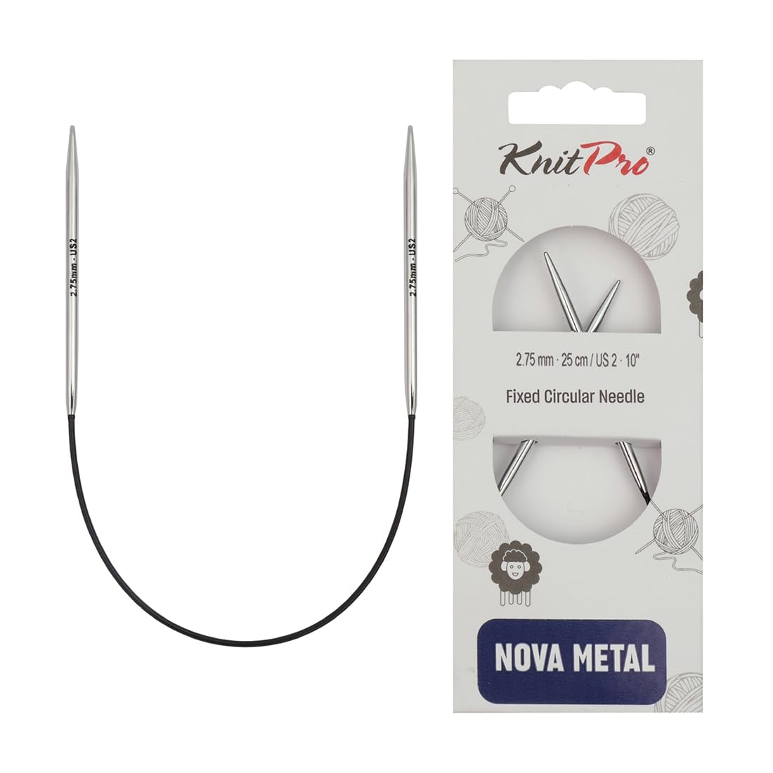 KnitPro Nova Fixed Circular Needles 10" (25cm) | 2.75mm