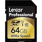 Lexar Professional 600x 64GB SDXC UHS-I Flash Memory Card LSD64GCRBNA600