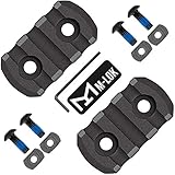 Braudel M-LOK Rail Section, 3-Slots Lightweight Picatinny M-lok Rail Mount System with Thread Locking Screws, Wrench and Nuts, 2 Pack