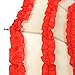Topwedding 36'' Retro Hook Handle Striped Pagoda Parasol Rain Sun Wedding Umbrella,Beige and Red