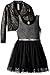 Beautees Girls' Big 2 Pc. Metallic Weave Jacket Over Mesh Dress