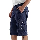 Rejork Cargo Shorts for Men Casual 3/4 Capri Pants with Pockets Long Below Knee Length Loose Fit Hiking Work
