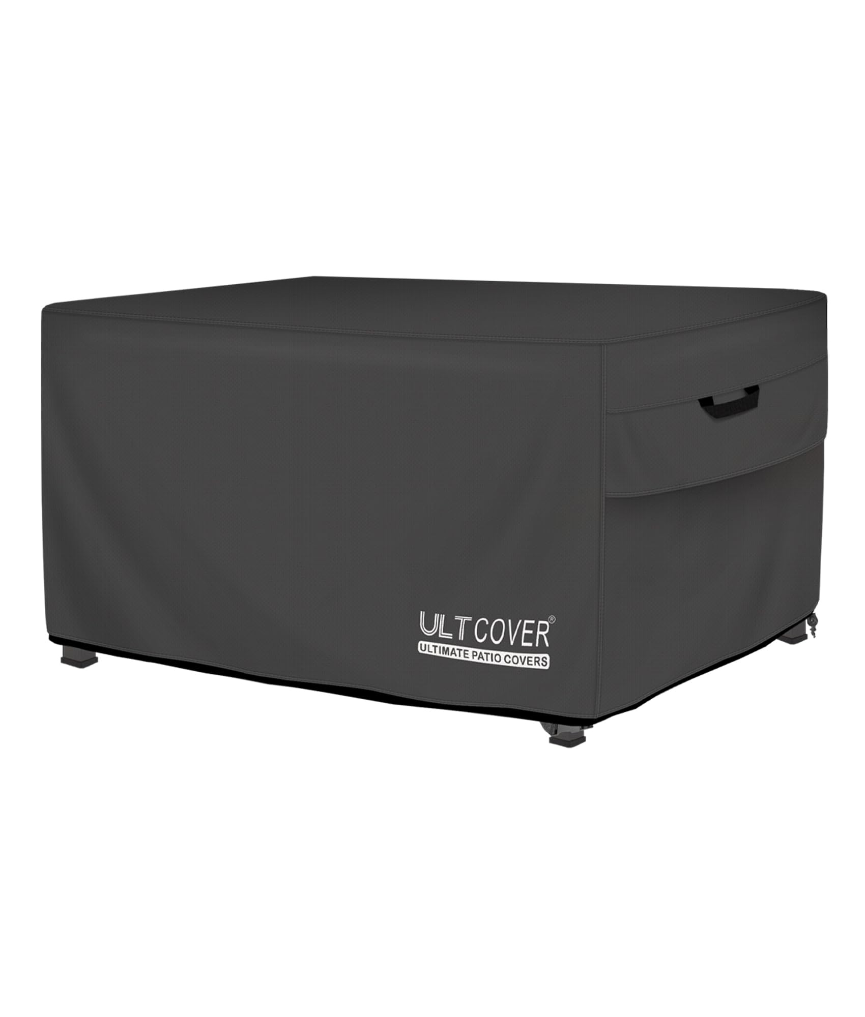 Photo 1 of ULTCOVER Rectangular Gas Fire Pit Table Cover 45x24 inch Waterproof Heavy Duty Firepit Cover, Black