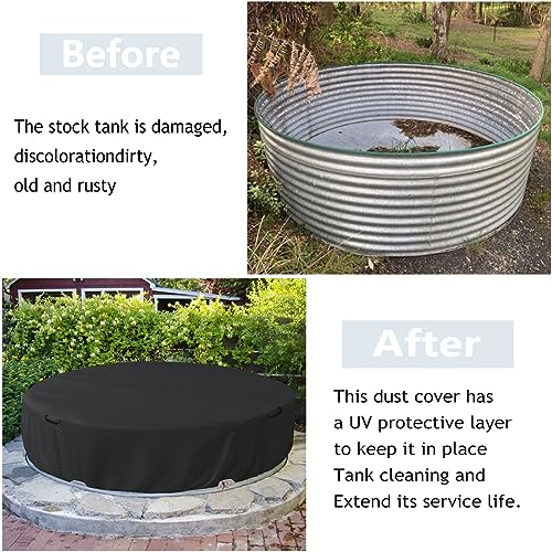 Sobana 8 Ft Steel Round Stock Tank Pool Cover Upgraded to Full