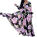 Hestenve Womens Long Sleeve Floral Maxi Dress Chiffon Printed Sexy Summer Dresses Plus Size