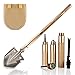 KP Solution Chico Group Folding Camping Survival Shovel, Entrenching Multi Tool, for Backpacking, Gardening (Gold)