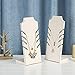 MyGift Set of 2 Whitewashed Wood Multiple Necklace Bust Display Stand - Holds up to 5 Necklaces