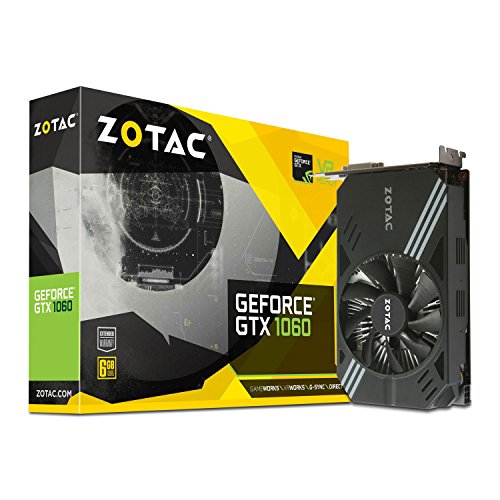 ZOTAC GeForce  GTX 1060 Mini, ZT-P10600A-10L, 6GB GDDR5 VR Ready Super Compact Gaming Graphics Card