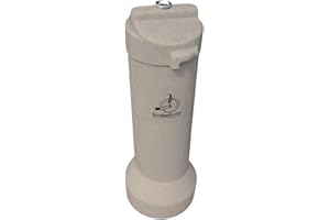 SmokeButler Outdoor Cigarette Disposal Unit – Heavy-Duty Smoking Receptacle, Commercial-Grade, 100% Aluminum Lined, Rotomolded Poly Construction (Tan Granite)