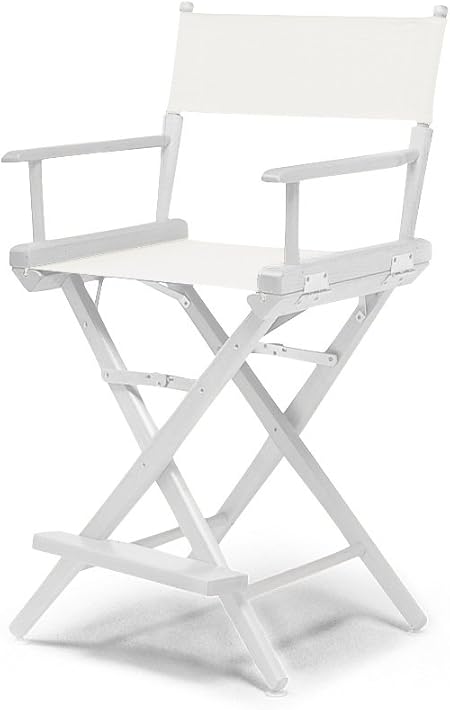 Amazon Com Telescope Casual World Famous Counter Height Director Chair White With White Frame Garden Outdoor