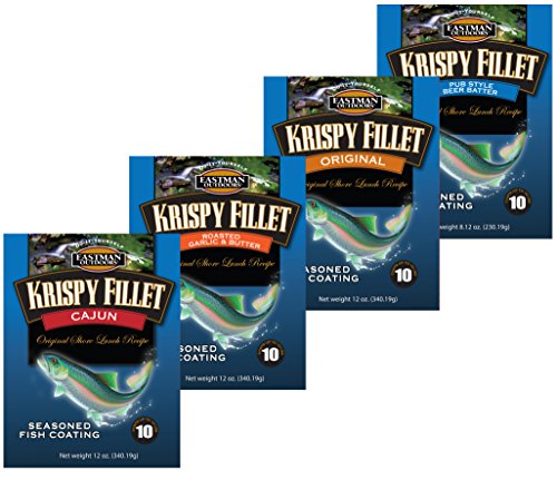 Eastman Outdoors Krispy Fillet Seasoning - Crispy Fish Fry Breading Batter Mix - Original