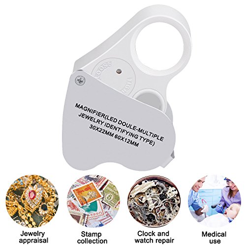 1 JARLINK+Illuminated+Jewelers+Magnifier+Magnifiers