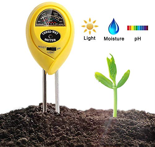 XRS Soil pH Meter Kit 3-in-1 Moisture Meter Soil Test Kit pH Soil Tester Water Meter for Indoor Plants Outdoor Soil Moisture Meter No Battery Needed