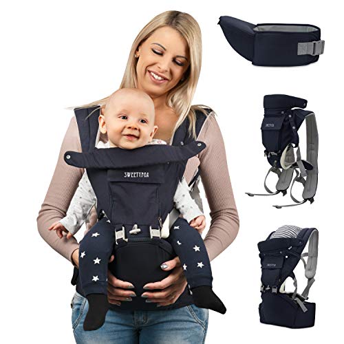 Sweety Fox MultiPosition Baby Carrier 11in1 with Hip Seat for