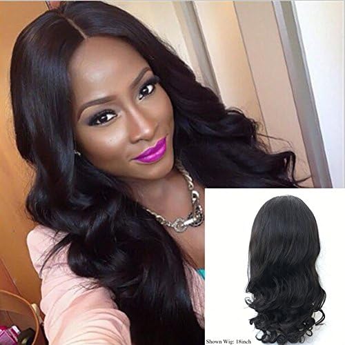JYL Hair Loose Wave 360 Silk Base Lace Frontal Wig Brazilian Virgin Hair with 4x4 Silk Top Pre Plucked Hairline Human Hair Lace Wigs 180% Density Baby Hair for Black Women (16'', 180% natural color)