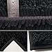 VDOMUS Contour Bath Rug, Soft Shaggy U-Shaped Toilet Floor Mat Bathroom Carpet, 19.5 X 19.5 inches - Black