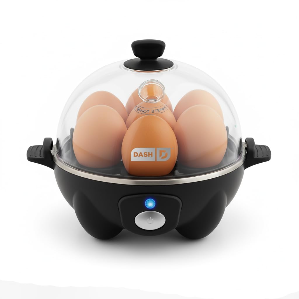 Photo 1 of (missing pieces) DASH Electric Rapid Egg Cooker for Hard Boiled/Poached/Scrambled Eggs or Omelets with Auto Shut-Off Feature, Black, 7 Egg Capacity