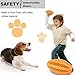 Dog's Chew Toy Dogs Teeth Cleaning Toy [Bite Resistant][Non-Toxic Soft]Jakpak Dog Chew Toys and Teeth Cleaning Balls Teething Rubber Bones for Pet Funny Chew Rugby Football Toy for Dogs Orange