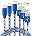 iPhone Charger Lightning Cable 3 Pack 3FT 6FT 10FT Sync & Charge Cord for iPhone 6S Plus 6 Plus SE 5S 5C 5, iPad 2 3 4 Mini Air Pro, iPod (Blue)