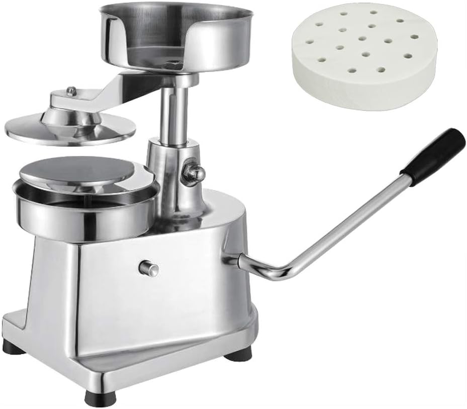 Hamburgermaschine Hamburgerpresse Pattypresse Burgerpresse Patty Presse 500 Trennblätter 130 mm V2Aox