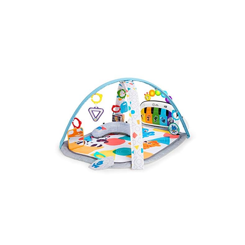 Baby Einstein 4-in-1 Kickin’ Tunes Music and Language Play Gym and Piano Tummy Time Activity Mat