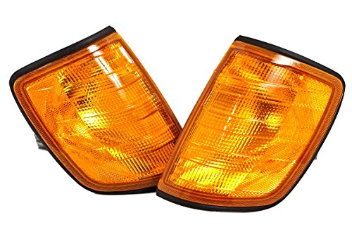 Mercedes W124 USA Type 1985-1995 AMBER Corner Lights Turn Signals PAIR OEM
