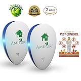 Amipure ultrasonic pest repellant Oval Shaped, Best Ultrasonic Pest Repeller, Plug In - Insects Repellent - Repels insects, Rodents, Bed Bugs, Mosquitoes, Spiders - Human/Pet Safe