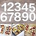 EORTA 0-8 Numeral Cake Stencils Molds 10 Inch Arabic Number Dessert Maker Decorative Fillings Layered Kitchen Baking Tools for DIY Wedding Birthday Anniversary, White