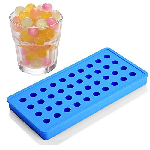 Mydio 40 Tray Mini Ice Ball Molds DIY Molds Tool for Child with Candy pudding jelly milk juice Chocolate mold or Cocktails & whiskey particles,Pale Blue - Thumbnail 6