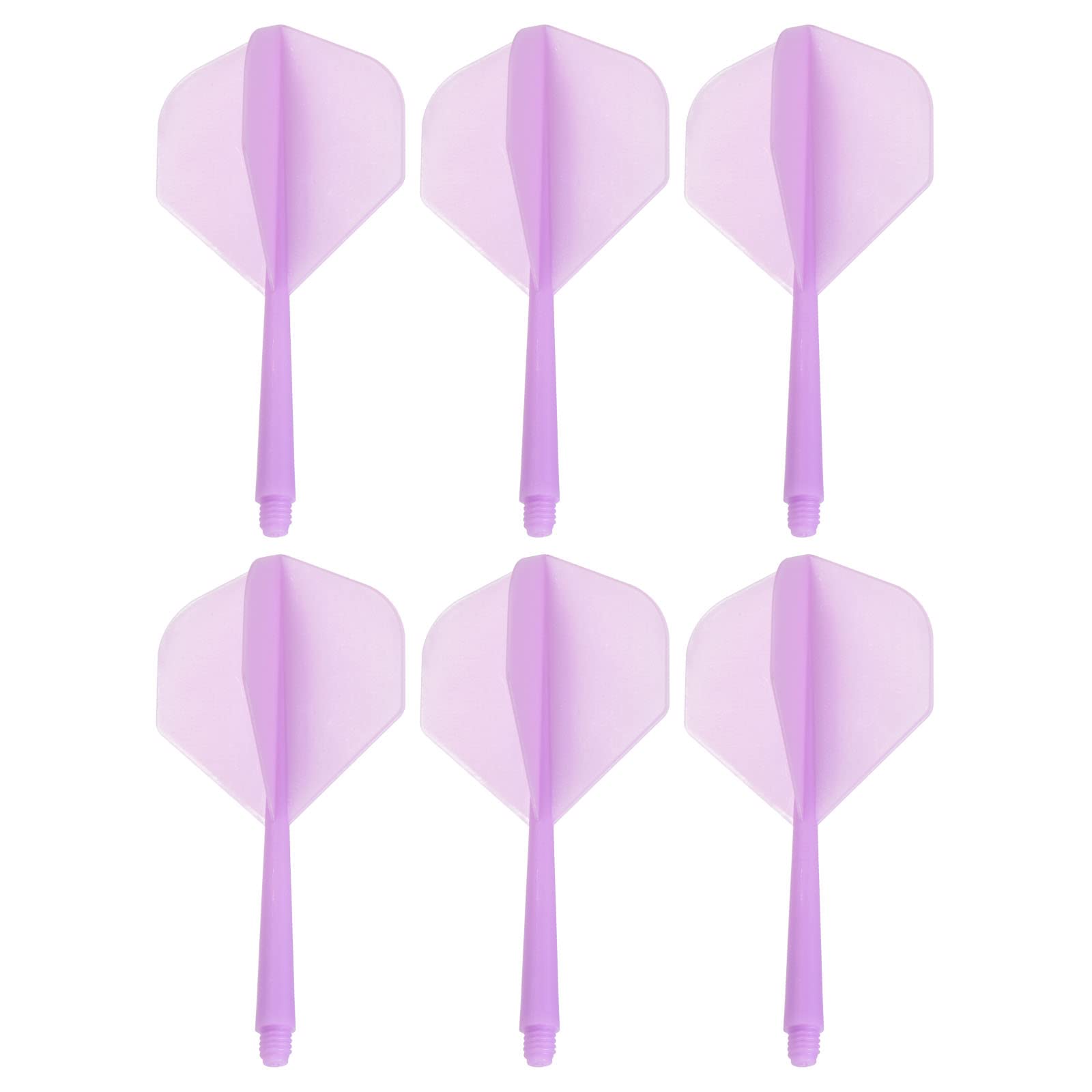 PATIKIL Integrated Dart Shaft & Flights, 6 Pack Lightweight Dart Flight Set, Purple