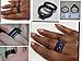 Rongxing Jewelry Couple Blue Sapphire Ring Sets Size 9 Women's Black Gold Wedding