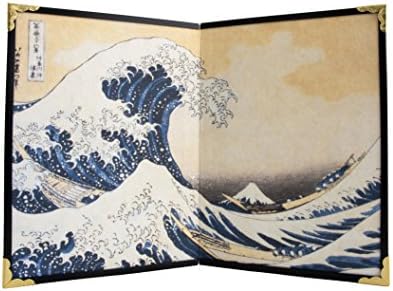 Japanese foldable screen Byobu - The Great Wave Off Kanagawa by Hokusai 8"×5.5"