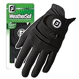 Premium New FootJoy WeatherSof Mens Black Golf Glove - Worn of Left Hand (X-Large)