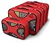 Shacke 6 Set Packing Cubes for Travel Lightweight Luggage Organizer (Warm Red)