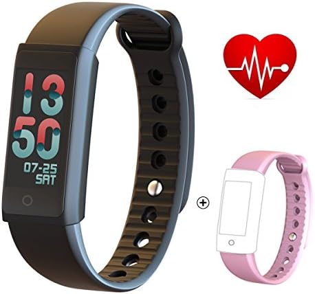 Fitness Tracker/Smart Bracelet with Color Screen,Smart Wristband Waterproof Pedometer Activity Tracker with Sleep Monitor, Heart Rate Monitor, Blood Pressure/Oxygen Monitor