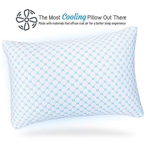 Nestl Cooling Pillow King Size Set of 2 Cooling Shredded Memory Foam