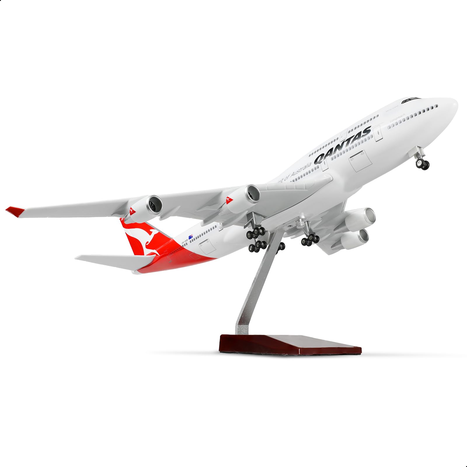 QIYUMOKE 1/160 Boeing 747 Australia Airways 17 Inch Model Die-Cast Aircraft Model Kit with Stand Airline Model Aircraft Display, Collectible for Aviation Enthusiasts, Gift