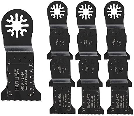 HAOLI 10-Pack Mix oscillating multi tool saw blades For Fein Multimaster,Dremel,Bosch Makita,Dewalt and More Wood End Cut Saw Blade with Universal Fit System (HL451C-10)