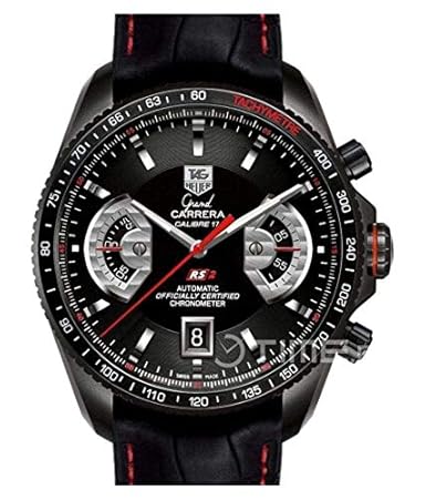TAG HEUER CR 17 Leather Analog Black Leather Bend