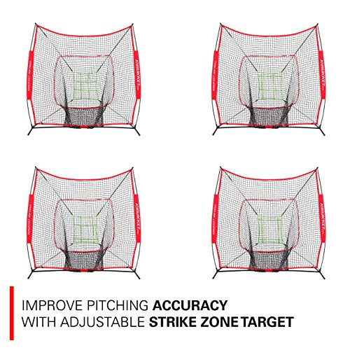 Rukket 7x7 Baseball & Softball Net, Practice Hitting, Pitching, Batting